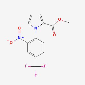B1456814 1-(2-Nitro-4-trifluoromethyl-phenyl)-1H-pyrrole-2-carboxylic acid methyl ester CAS No. 1160995-35-6