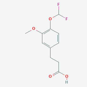 B1456815 3-[4-(Difluoromethoxy)-3-methoxyphenyl]propionic acid CAS No. 1092460-76-8