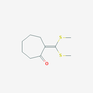 2-[Bis(methylsulfanyl)methylidene]cycloheptan-1-one