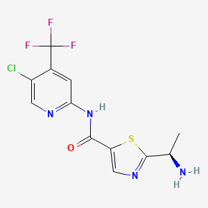 B1456817 5-Thiazolecarboxamide, 2-[(1R)-1-aminoethyl]-N-[5-chloro-4-(trifluoromethyl)-2-pyridinyl]- CAS No. 1095823-62-3