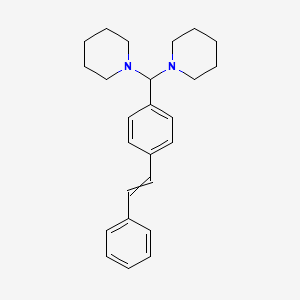 1,1'-{[4-(2-Phenylethenyl)phenyl]methylene}dipiperidine