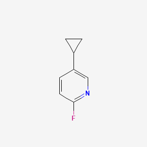 molecular formula C8H8FN B1456819 5-Cyclopropyl-2-fluoropyridine CAS No. 1034467-80-5