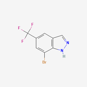 molecular formula C8H4BrF3N2 B1456820 7-溴-5-(三氟甲基)-1H-吲唑 CAS No. 1100212-66-5
