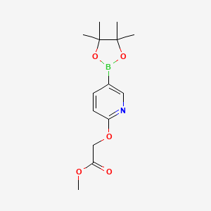 B1456822 Methyl 2-((5-(4,4,5,5-tetramethyl-1,3,2-dioxaborolan-2-yl)pyridin-2-yl)oxy)acetate CAS No. 2027496-50-8