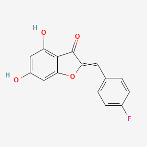 2-[(4-Fluorophenyl)methylidene]-4,6-dihydroxy-1-benzofuran-3(2H)-one