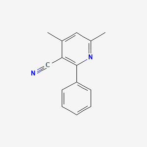 molecular formula C14H12N2 B1456824 4,6-Dimethyl-2-phenyl-nicotinonitrile CAS No. 858119-90-1