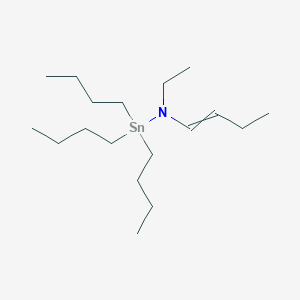 N-(But-1-en-1-yl)-1,1,1-tributyl-N-ethylstannanamine