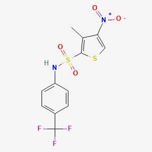 3-Methyl-4-nitro-N-[4-(trifluoromethyl)phenyl]thiophene-2-sulfonamide