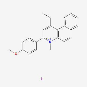 Benzo[f]quinolinium, 1-ethyl-3-(4-methoxyphenyl)-4-methyl-, iodide