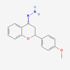 [2-(4-Methoxyphenyl)-2,3-dihydro-4H-1-benzopyran-4-ylidene]hydrazine