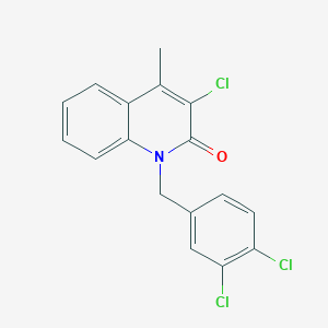 3-Chloro-1-[(3,4-dichlorophenyl)methyl]-4-methylquinolin-2(1H)-one