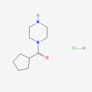 molecular formula C10H19ClN2O B1456835 1-(Cyclopentylcarbonyl)piperazine HCl CAS No. 1417635-20-1