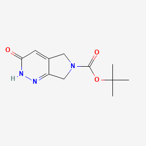 molecular formula C11H15N3O3 B1456837 叔丁基-3-氧代-5,7-二氢-2H-吡咯并[3,4-c]哒嗪-6(3H)-甲酸酯 CAS No. 1395493-25-0