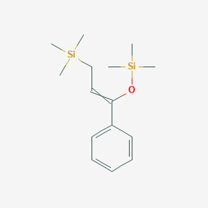 Trimethyl{3-phenyl-3-[(trimethylsilyl)oxy]prop-2-en-1-yl}silane