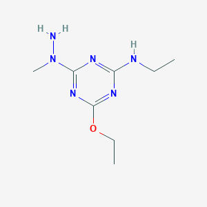 B145684 4-[amino(methyl)amino]-6-ethoxy-N-ethyl-1,3,5-triazin-2-amine CAS No. 127016-04-0