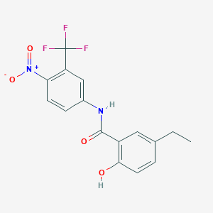 5-Ethyl-2-hydroxy-N-[4-nitro-3-(trifluoromethyl)phenyl]benzamide