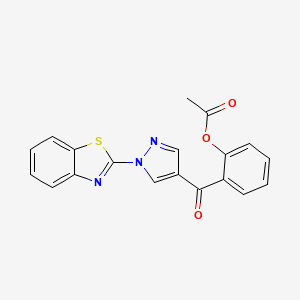 2-[1-(1,3-Benzothiazol-2-yl)-1H-pyrazole-4-carbonyl]phenyl acetate