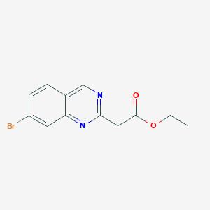 molecular formula C12H11BrN2O2 B1456848 Ethyl 2-(7-bromoquinazolin-2-yl)acetate CAS No. 1159812-67-5