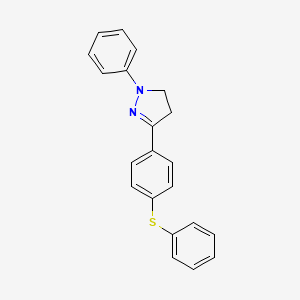 1-Phenyl-3-[4-(phenylsulfanyl)phenyl]-4,5-dihydro-1H-pyrazole