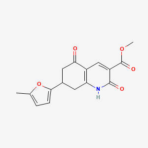 molecular formula C16H15NO5 B1456851 Methyl 7-(5-methyl-2-furyl)-2,5-dioxo-1,2,5,6,7,8-hexahydroquinoline-3-carboxylate CAS No. 1428139-51-8
