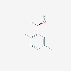 molecular formula C9H11FO B1456853 (1R)-1-(5-fluoro-2-methylphenyl)ethan-1-ol CAS No. 1344907-76-1