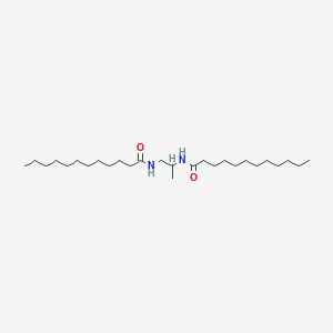 molecular formula C27H54N2O2 B14568534 Dodecanamide, N,N'-(1-methyl-1,2-ethanediyl)bis- CAS No. 61796-47-2