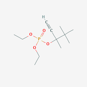 molecular formula C12H23O4P B14568576 Diethyl 3,4,4-trimethylpent-1-yn-3-yl phosphate CAS No. 61570-76-1