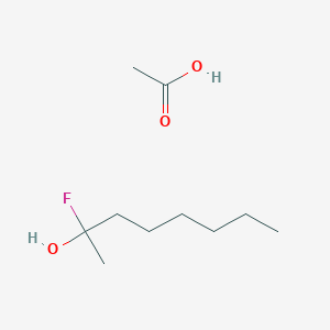 molecular formula C10H21FO3 B14568621 Acetic acid;2-fluorooctan-2-ol CAS No. 61350-05-8