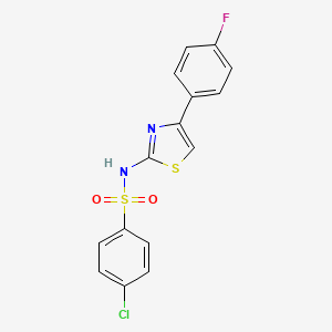 Benzenesulfonamide, 4-chloro-N-[4-(4-fluorophenyl)-2-thiazolyl]-