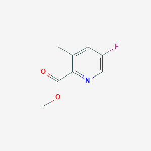 molecular formula C8H8FNO2 B1456871 5-氟-3-甲基吡啶甲酸甲酯 CAS No. 1346148-32-0