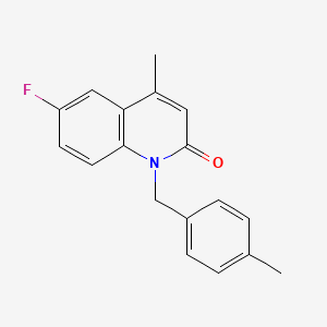 6-Fluoro-4-methyl-1-[(4-methylphenyl)methyl]quinolin-2(1H)-one