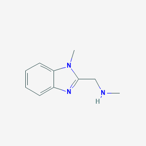 molecular formula C10H13N3 B145688 N-methyl-1-(1-methyl-1H-benzimidazol-2-yl)methanamine CAS No. 137898-62-5