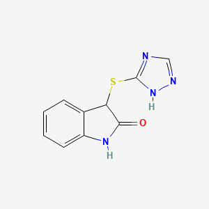 3-[(1H-1,2,4-Triazol-5-yl)sulfanyl]-1,3-dihydro-2H-indol-2-one