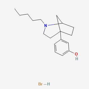 3-(2-Pentyl-2-azabicyclo[3.2.1]octan-5-yl)phenol;hydrobromide