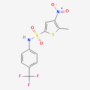 5-Methyl-4-nitro-N-[4-(trifluoromethyl)phenyl]thiophene-2-sulfonamide