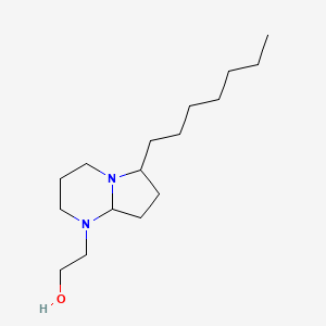 2-(6-Heptylhexahydropyrrolo[1,2-a]pyrimidin-1(2H)-yl)ethan-1-ol