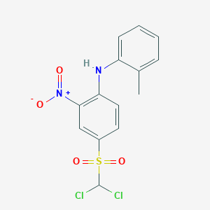 4-(Dichloromethanesulfonyl)-N-(2-methylphenyl)-2-nitroaniline