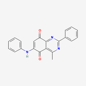 5,8-Quinazolinedione, 4-methyl-2-phenyl-6-(phenylamino)-