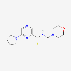 Pyrazinecarbothioamide, N-(4-morpholinylmethyl)-6-(1-pyrrolidinyl)-