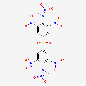 N-methyl-N-[4-[4-[methyl(nitro)amino]-3,5-dinitrophenyl]sulfonyl-2,6-dinitrophenyl]nitramide