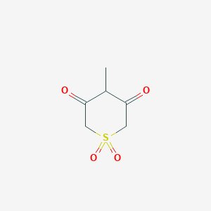 4-Methyl-1lambda~6~-thiane-1,1,3,5-tetrone