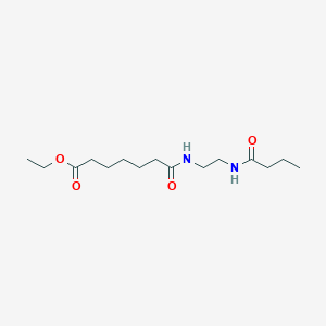 Ethyl 7-[(2-butanamidoethyl)amino]-7-oxoheptanoate