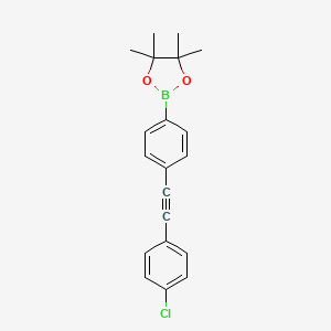 molecular formula C20H20BClO2 B1456907 2-{4-[2-(4-氯苯基)乙炔基]苯基}-4,4,5,5-四甲基-1,3,2-二氧杂硼烷 CAS No. 1315281-10-7