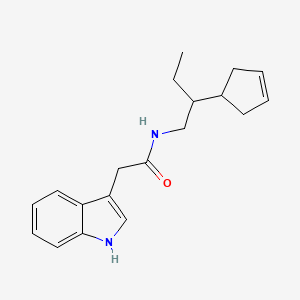 N-[2-(Cyclopent-3-en-1-yl)butyl]-2-(1H-indol-3-yl)acetamide