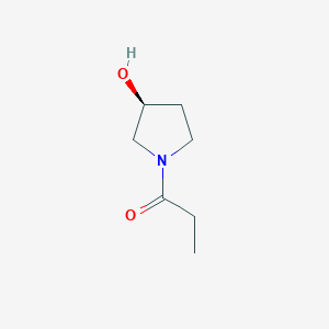 molecular formula C7H13NO2 B1456910 1-[(3S)-3-hydroxypyrrolidin-1-yl]propan-1-one CAS No. 1354691-46-5