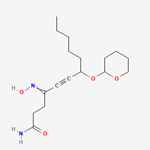 4-(Hydroxyimino)-7-[(oxan-2-yl)oxy]dodec-5-ynamide