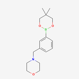 molecular formula C16H24BNO3 B1456913 4-(3-(5,5-Dimethyl-1,3,2-dioxaborinan-2-yl)benzyl)morpholine CAS No. 1012785-45-3