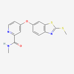 molecular formula C15H13N3O2S2 B1456915 N-甲基-4-((2-(甲硫基)苯并[d]噻唑-6-基)氧基)吡啶甲酰胺 CAS No. 953770-85-9