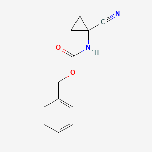 molecular formula C12H12N2O2 B1456916 Cbz-1-氨基-1-环丙烷甲腈 CAS No. 1159735-22-4