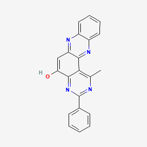 Pyrimido[5,4-a]phenazin-5-ol, 1-methyl-3-phenyl-